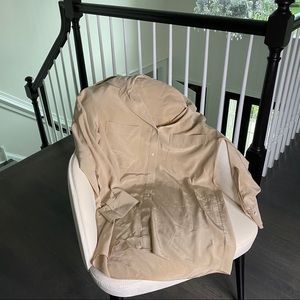 aritzia silk utility blouse in beige